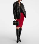 Ботинки Jill 75 до колена из кожи Saint Laurent, Noir - фото 3