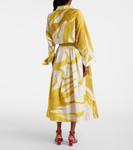 Юбка миди из хлопка с принтом Dries Van Noten, Lime - фото 3