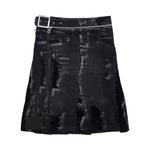 Брюки Jean Paul Gaultier Flocked Denim Kilt, Black - фото