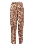 Шелковые брюки с леопардовым принтом P.A.R.O.S.H., коричневый - фото