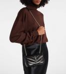 Кожаный кросс-боди Lou Lou Mini Saint Laurent, Black - фото 7