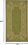 Ковер SAFAVIEH, 61 x 110 см, Courtyard Collection, Olive & Natural, без ворса и простой уход, для помещений и улицы, моющийся — идеально для патио, заднего двора, прихожей (CY2965-1E06) - фото 2