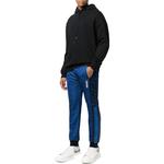 Двухцветные монограммные спортивные брюки VERSACE, синие - фото 6