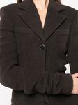 Alexander Wang ruched sleeve wool-blend jacket, коричневый - фото 5