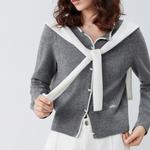 ELLE Свитер Women's Medium Gray Crew Neck Moderate - фото 7