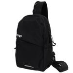 XTEP Оксфордская сумка-слинг унисекс черно-белая, Black - фото 2