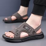 Пляжные сандалии мужские черные EGCHI, серые - фото 5