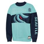 Свитшот Youth light blue/deep sea blue Seattle Kraken Impact Player Outerstuff - фото 3
