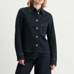 Полосатая джинсовая куртка Closed, синий - фото 2