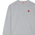 Боке цветок вышитый свитшот KENZO, серый - фото 5