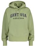 Толстовка с капюшоном сша Gant, зеленый - фото