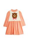 Детское хлопковое платье «Медведь» Mini Rodini, оранжевый - фото 2