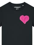 Футболка с розовым сердцем черного цвета wat? Apparel - фото 3