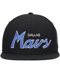 Мужская черная кепка Snapback Dallas Mavericks Hardwood Classics Script 2.0 Mitchell & Ness - фото 3