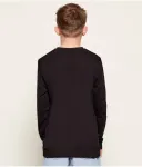 Лонгслив regular fit Boss Kidswear, черный - фото 3