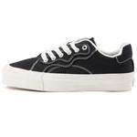 Скользоустойчивые амортизирующие дышащие низкие скейтбордские кроссовки унисекс черно-белые WANSWER, WAVE-Black - фото 2