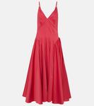 Платье миди Solene из хлопковой смеси Tove, Raspberry Pink - фото