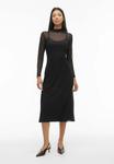 Платье VILA VIVOLETTIS CHI L/S MIDI /BFS, Black Beauty/Anthracite - фото