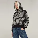 Худи G-Star Sprayed Letters Loose, черный - фото 6