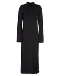 Платье миди Mock-Neck Front Split Midi Dress W/ Flared Sleeves 8 By Yoox, черный - фото