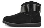 Ботинки зимние UGG Classic с бахромой, черный - фото 2