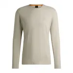 Лонгслив BOSS Tacks, бежевый - фото