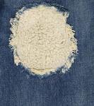 Рваные широкие джинсы с высокой посадкой MM6 Maison Margiela, синий - фото 3