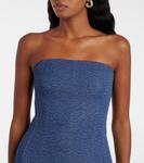 Платье миди из денима Alba без бретелек Tove, синий - фото 4