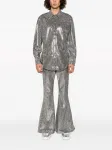 Расклешенные брюки с пайетками ERL, серебяный - фото 2