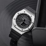 Часы Casio G-Shock Analog-Digital 2100 Series, арт. GA-2100-1A1, черный/серебро/черный - фото 4