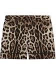Dolce & Gabbana шелковые шорты с леопардовым принтом, коричневый - фото 2