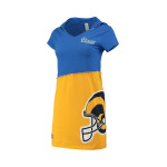 Женское мини-платье с капюшоном Royal и Gold Los Angeles Rams Refried Apparel, мультиколор - фото 2