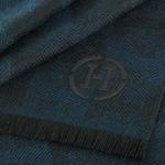 HERMES Вязаный шарф мужской, Ocean/Black - фото 6