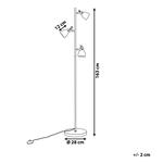 Торшер Beliani, 28x28x163 см, серый - фото 3