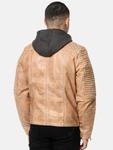 Кожаная куртка Tazzio, кэмел - фото 2