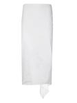 Асимметричная юбка миди THELATEST, белый - фото