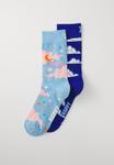 Носки Happy Socks STARRY SKY & PIXELATED CLOUD SOCKS UNISEX 2 PACK, Multi/Blue - фото