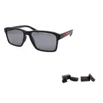 PRADA Прямоугольные солнцезащитные очки с градиентными линзами, Black - фото