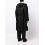 Yohji Yamamoto шерстяной тренч с поясом, черный - фото 4