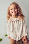 Детская хлопковая блузка Mayoral, бежевый - фото