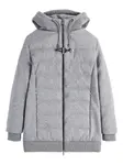 Пуховик с капюшоном Fay, серый - фото