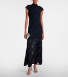 Цветочное платье из сетки Rotate, Navy - фото 2