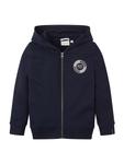 Худи TOM TAILOR Zip-Up Hoodie, темно-синий - фото