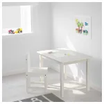 Детский стол, белый, 76x50 см, SUNDVIK IKEA - фото 4