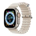 Ремешок Apple совместимый силиконовый Wepro, желтый-ocean strap - фото 8