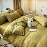 Generic Комплект постельного белья мягкий дышащий Gray - фото 5