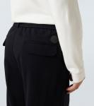 Хлопковые узкие брюки Moncler, Night Sky - фото 5