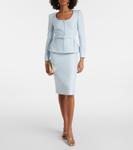 Юбка миди из букле Roland Mouret, синий - фото 2