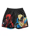 Мужские черные шорты Deadpool Wolverine Color Pop Retro Chalk Line - фото 2