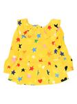 Топ со звездным принтом Stella McCartney Kids, желтый - фото